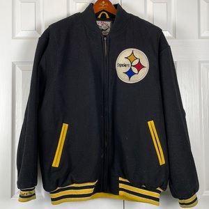 Mitchell & Ness Vintage Throwback Steelers Wool Varsity Jacket, Men’s 3XL